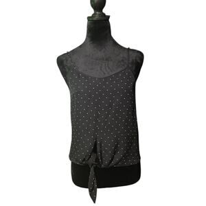 Jenni Kayne Polka Dot Black Tank Top XS
